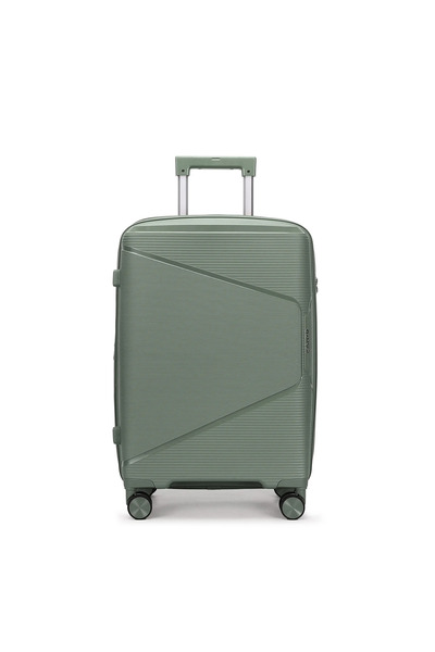 Amber Μεγάλη Βαλίτσα με Επέκταση AM1018 (75x48x30-35 εκ.) Λαδί