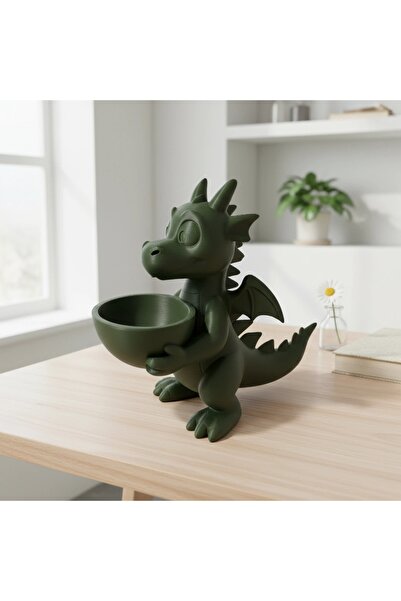 OEM Dragon Decorativ Imprimat 3D cu Bol Suport pentru Obiecte Mici