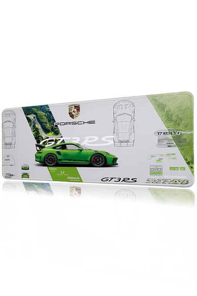 Halura Porsche Araba 40x90 Desenli Dijital Baskılı Oyuncu Mousepad XXL Kaymaz...