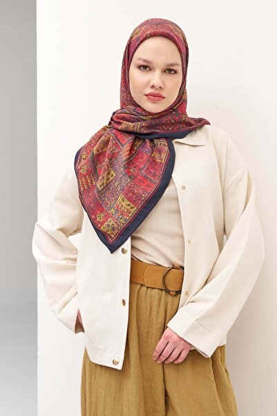 Silk Home Velora Scarf Ethnic Pattern Red 90X90