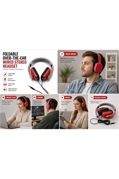 Genaric Promate Sonata Foldable Over-The-Ear Wired Stereo Headset