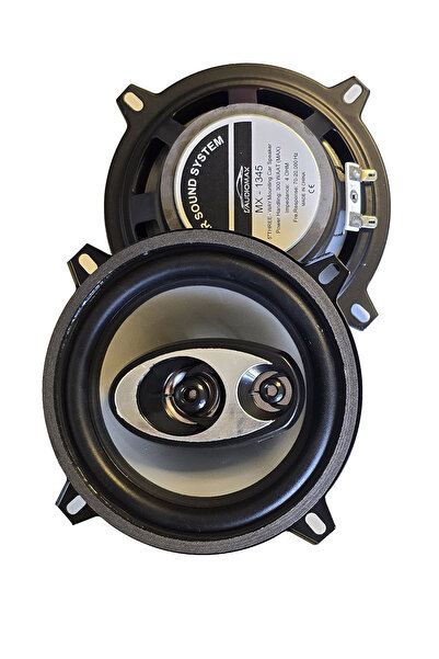 AUDİOMAX 300 Watt 5 İnç 3 Yollu Oto Hoparlörü Yuvarlak Kapı İçi Ses Sistemi T...