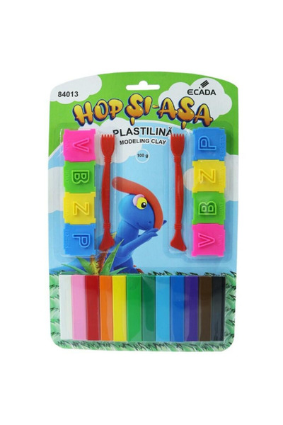 Ecada Plasticine 12 colors + shapes 84013