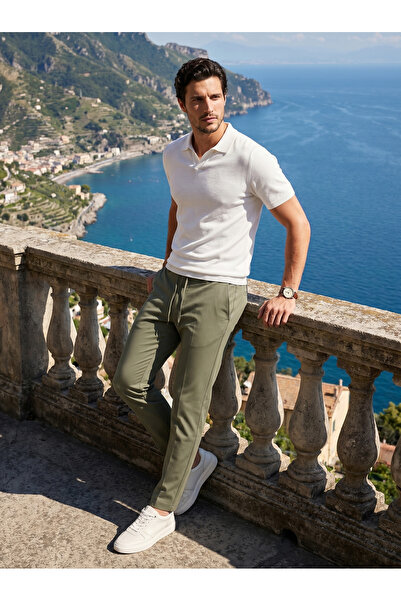 BASEL.CO Basic Stylish Drawstring Slim Fit Jogger Pants