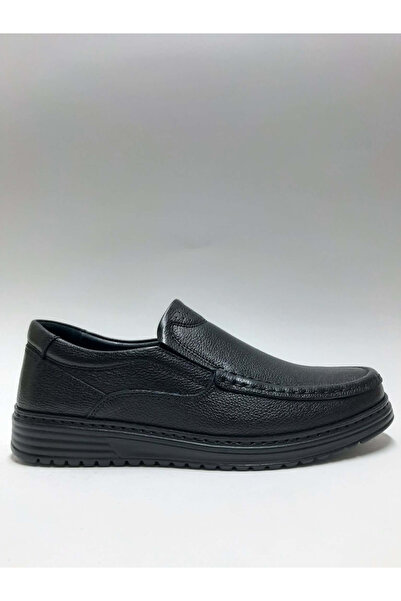 Baloğlu Genuine Leather Laceless Daily Orthopedic Comfortable Summer Men's Shoes