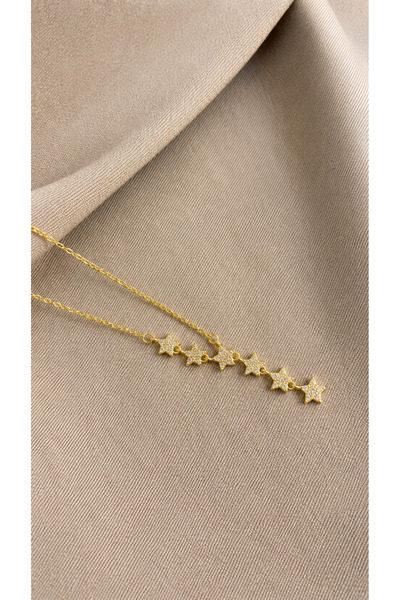 Gizemindünyası Gold Color Starry Y Necklace