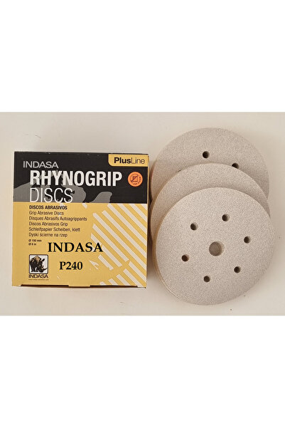 Discs Plus Line P240 7 Delik Yuvarlak Cırtlı Disk Zımpara Bir Kutu 50ad.