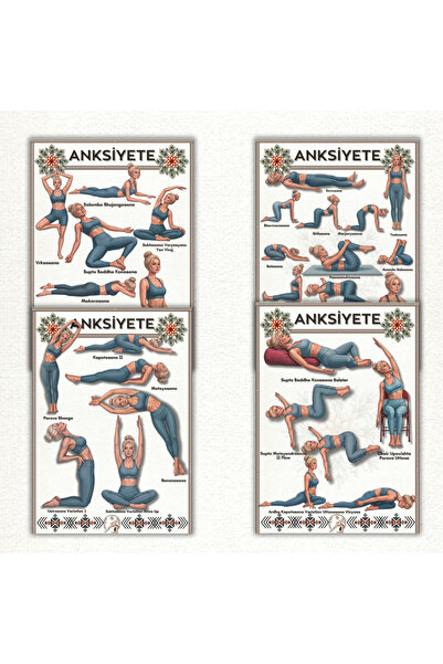 Yoga Hareketleri ANKSİYETEYE YÖNELİK YOGA KARTLARI SETİ – 32 KART