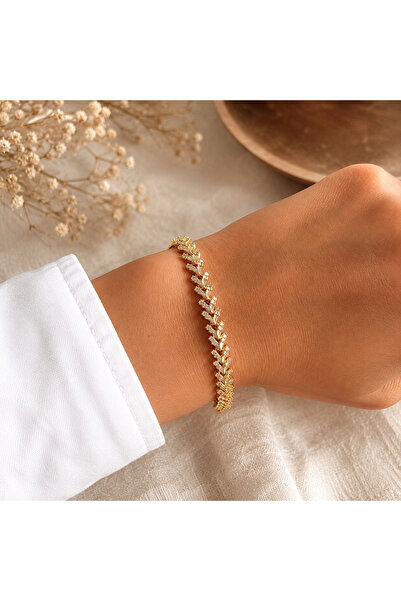 Store 14k Altın Kaplama Zirkon Taşlı Bileklik ARY0018