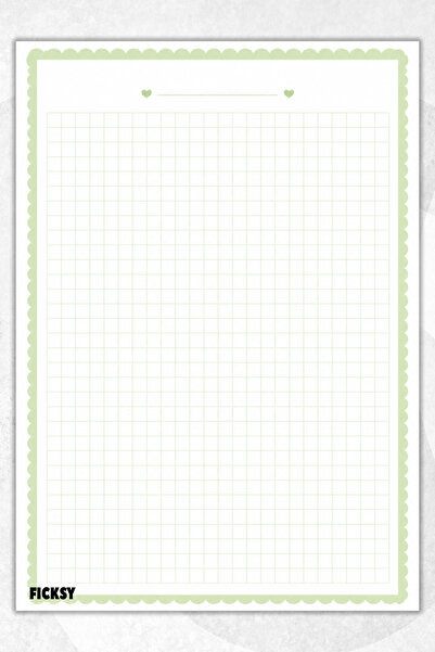 Ficksy A4 Bloknot Kareli Defter - 50 Yaprak - Memopad - Notepad - Not Defteri...