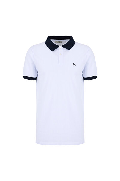 ALTINYILDIZ CLASSICS Beyaz Erkek Slim Fit Logo Baskılı Polo T-Shirt ACE091262941