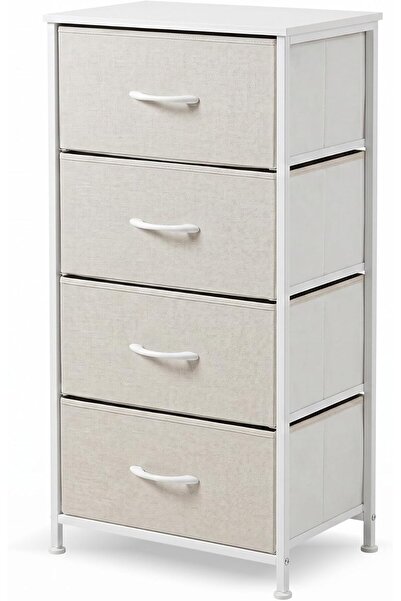 sharpdo 4-layer storage cabinet with fabric iron frame, multi-layer storage c...