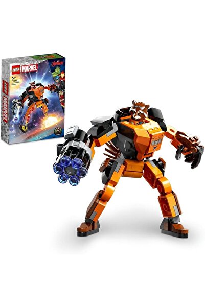 LEGO 76243 Marvel Rocket Mech Armour Set, Guardians of the Galaxy Racoon Buil...