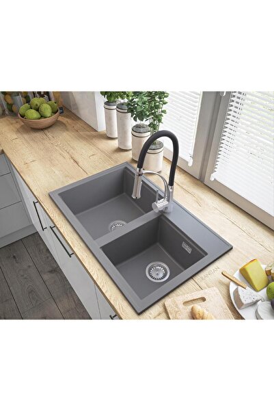 Granitan Pachet Chiuveta Hektor + Baterie Nexo, Granitan, granit, 800x500x205...