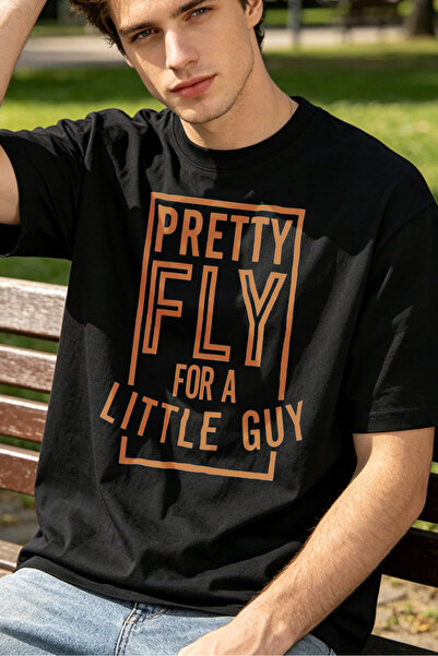 Fleck Casual Style T Shirts For Men Pretty Fly For A Little Guy Graphic Print...