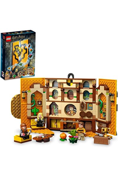 LEGO 76412 علم منزل هافلباف من هاري بوتر، لعبة أو زينة جدارية لغرفة القاعة ال...