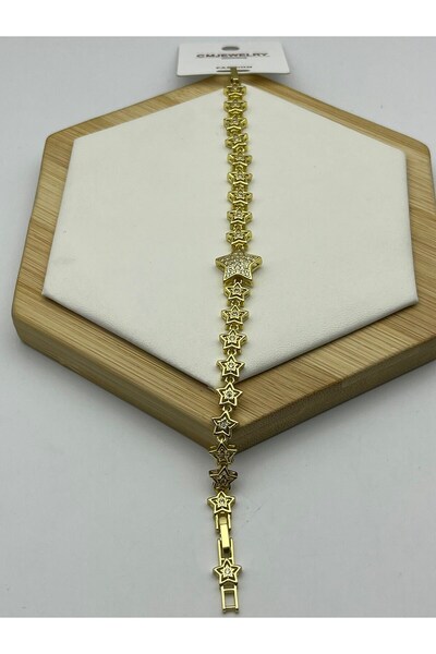 BİJU YILMAZ Multi-Star Detailed Bracelet - 26Cmblk19