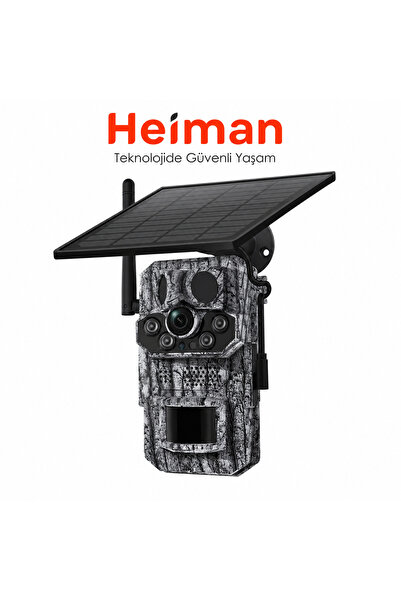 Heiman HM-886 3MP 4G Solar Panelli GPS Black Light Fotokapan