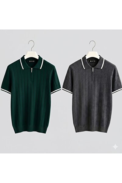 zs zaos fashion Πλεονεκτικό σετ 2 τεμαχίων ανδρικό καλοκαιρινό κοντομάνικο πλ...