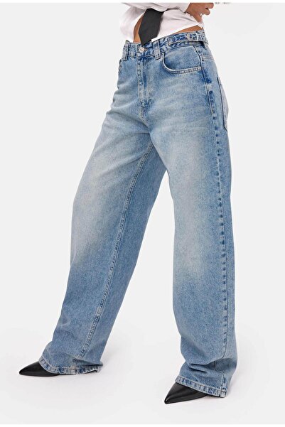 it's basic Women's Light Denim 4S6-32 Super Baggy Fit Denim Jean