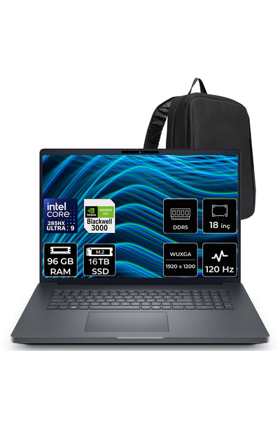 Dell Pro Max 18 Plus Core Ultra 9 285HX RTX Pro 3000 Blackwell 12GB 96GB RAM ...
