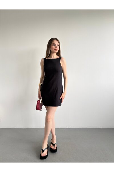 bbeox.com Keten Mini Elbise