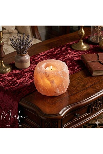 Mirfa Himalayan Pink Rock Salt Tealight Candle Holder