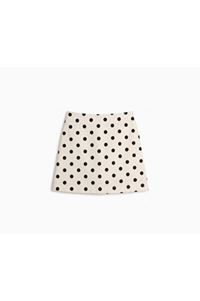 BY SE'MAS WEAR Podstavljena tkana mini suknja sa mini šortsa u polka dot uzorku