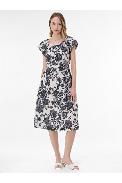 ORSAY Rochie neagră de damă cu imprimeu floral