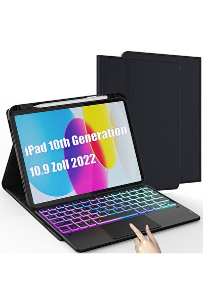 MIULEE Husa Cu Tastatura iPad 10th Generation 10.9", Tastatura Detasabila QWE...