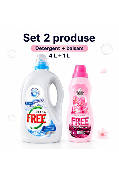 FREE Set 2 Produse pentru Rufe, Ultra Universal 4 L, Pink Dreams 1 L, Deterge...