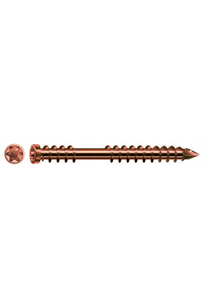 ABC SPAX Șuruburi pentru terase A2 500 bucăți TX 5.0*50MM SPAX-D T25 Auriu ve...