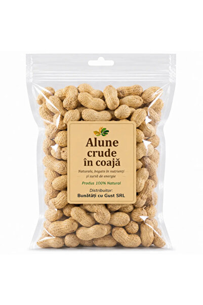 Bunatati cu gust Alune în coajă (Peanuts) – Netezite, Calitate Premium, 500 g