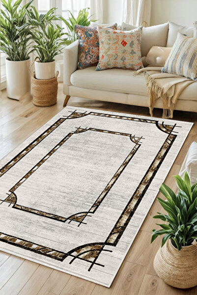 Halise Home Kaymaz Taban Yıkanabilir Kalın Dokulu Halı & Yolluk & Mutfak Halısı