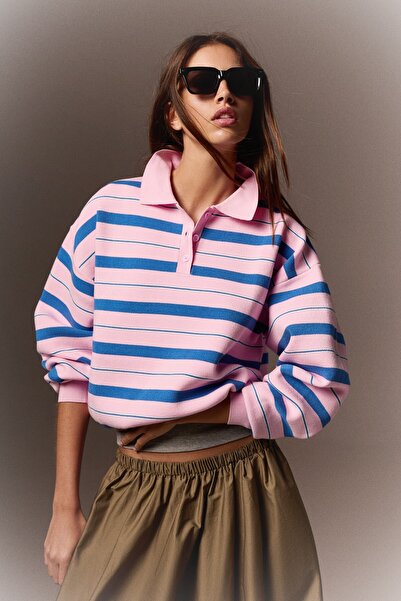 Bershka Oversize polo yaka kazak