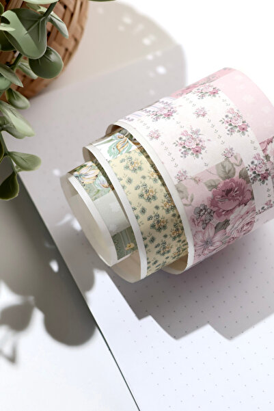 Hume Craft 2 Meters Soft Floral Collage Patterned Washi Tape / Washitape / Bu...