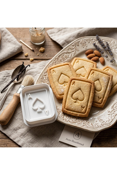 Lorvia Ace of Spades Playing Card Cookie Mold and Shaping Set – Poker Themed ...