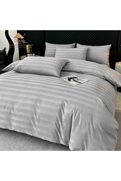 Lenjeria Pufoasa Lenjerie de Pat Damasc Deluxe Luxury 100% Bumbac Premium, 6 ...