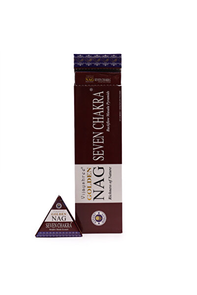 Vijayshree Conuri parfumate cu reflux JUMBO – Golden Nag SEVEN CHAKRA | Pentr...