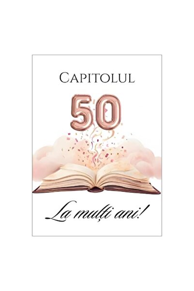 OEM Felicitare 13x18cm cu plic - aniversare/zi de naștere - 50 de ani