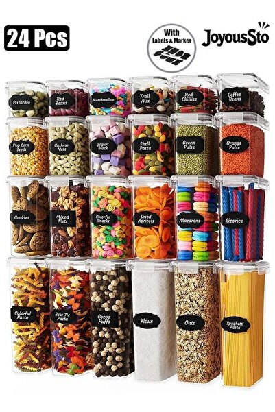 JoyousSto 24 Pcs Airtight Food Storage Container with Lids Set, Kitchen & Pan...