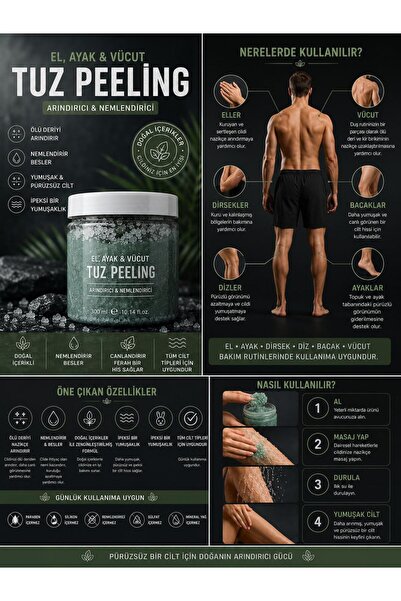 Utah Soft Glow Body Peeling |   Dead Skin Purifying Care for Hands, Feet and ...