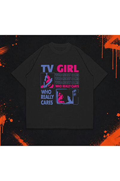 Grafftee Clothing Tv Girl Printed Unisex Oversize T-Shirt