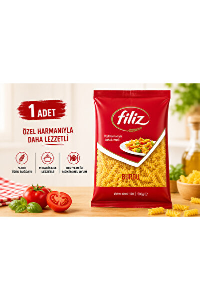 FİLİZ Burgu Makarna 500 g 1 Adet - Güven Bitkisel