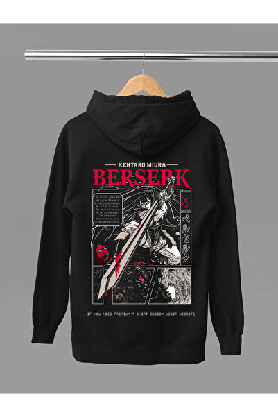 MAGORS Berserk Printed Cotton Long Sleeve Shartoned 3 Threads Hooded Sweatshirt