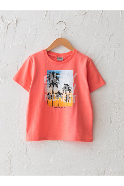 LC Waikiki Tricou de băiat cu guler rotund, cu imprimeu, mânecă scurtă, care ...
