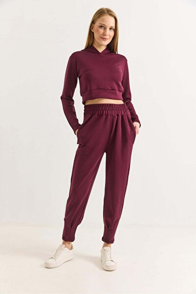 Raneel Kazançlı Alışveriş Women's Modal Scuba High Waist Jogger Tracksuit Set...
