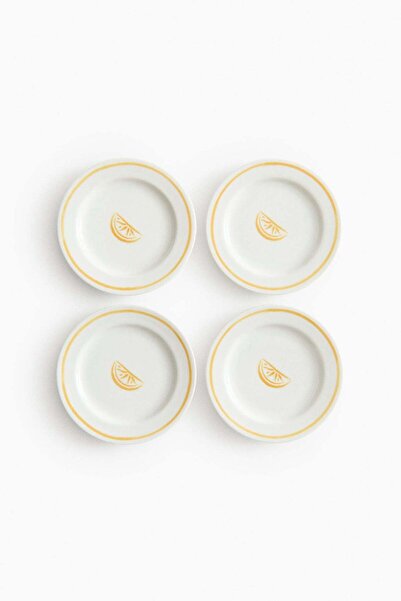H&M 4-pack small porcelain plates