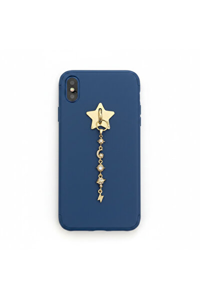 meyri Gold renk zirkon taşlı telefon charm