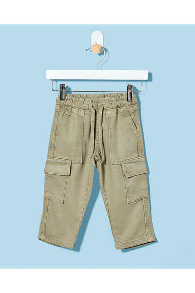 REDTAG Infant Boys Olive Pull On Trousers